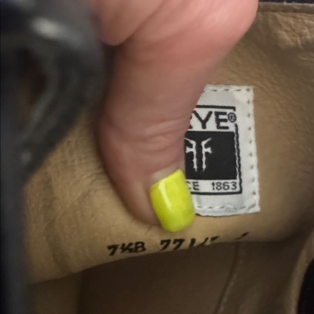 Frye Black and Tan Leather Boots - Picture 5 of 5